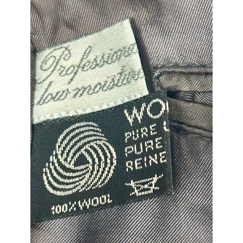 Yves Saint Laurent Blazer Mens L Grey Pinstripe Vintage French Wool Jacket